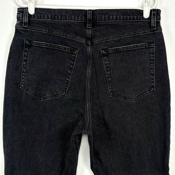 Abercrombie The Ankle Straight Ultra High Rise Jeans Size 32 Long Distressed - Picture 6 of 14